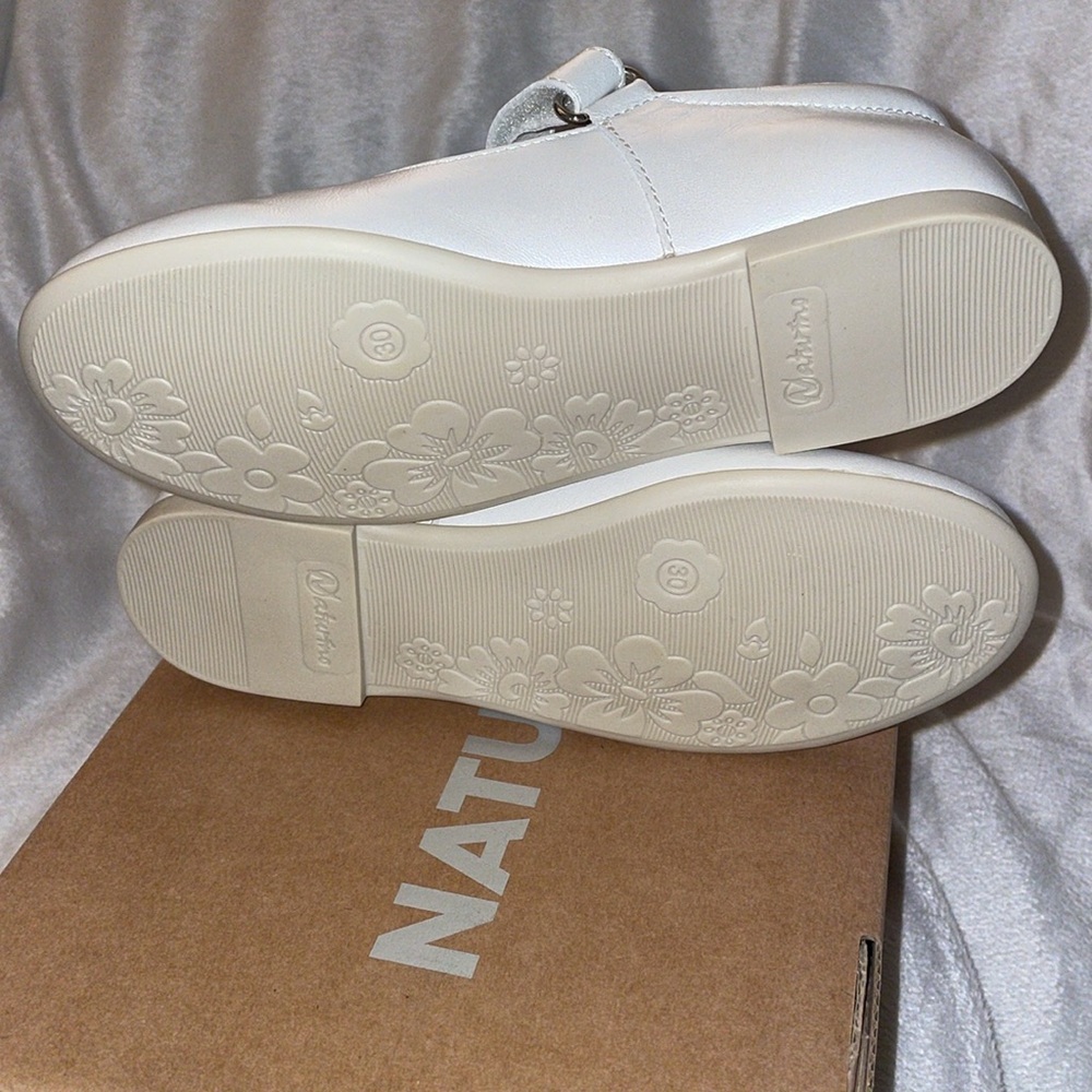 NWT NATURINO MAIDROS Leather ballerinas with applied bow in White - Picture 14 of 15